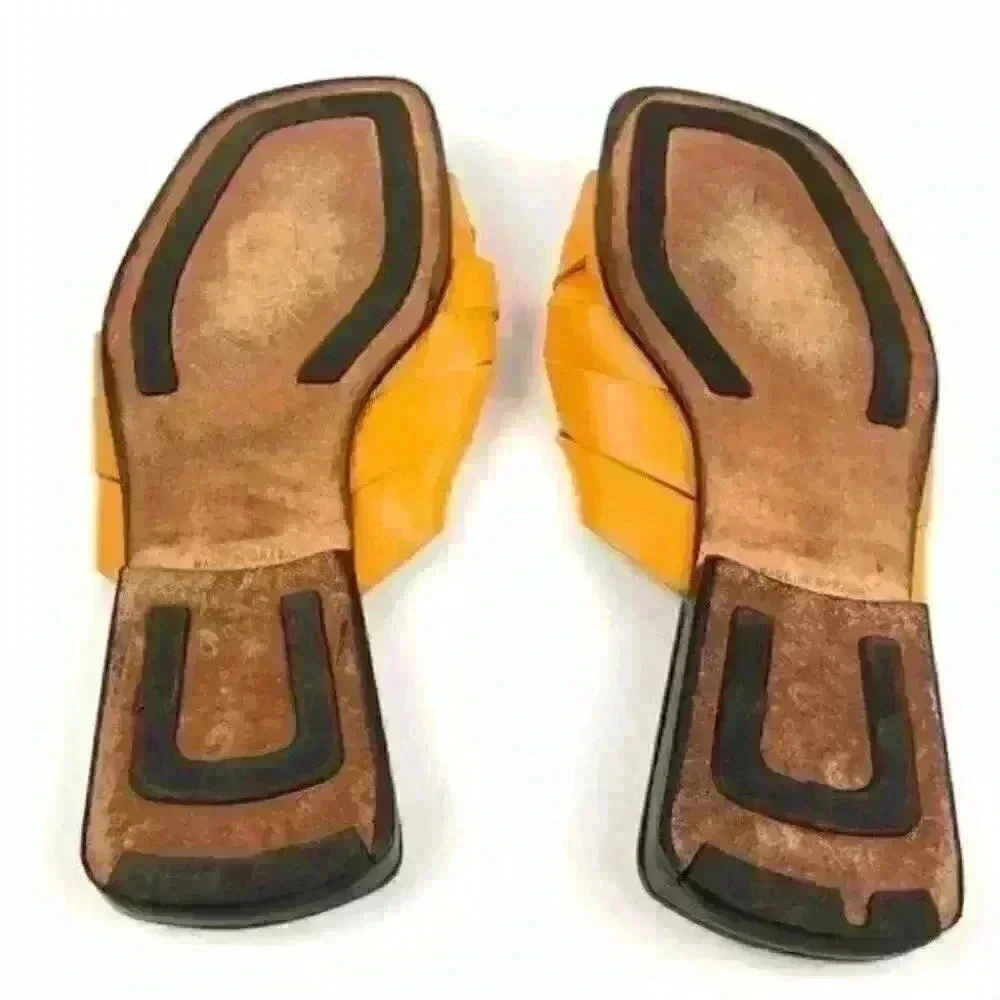 Cole Haan country sandals size 7.5 yellow leather coastal granny 90s vintage